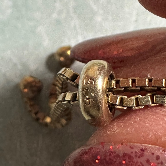 .925 sterling silver slide closure evil eye CZ stone bracelet - Picture 5 of 6